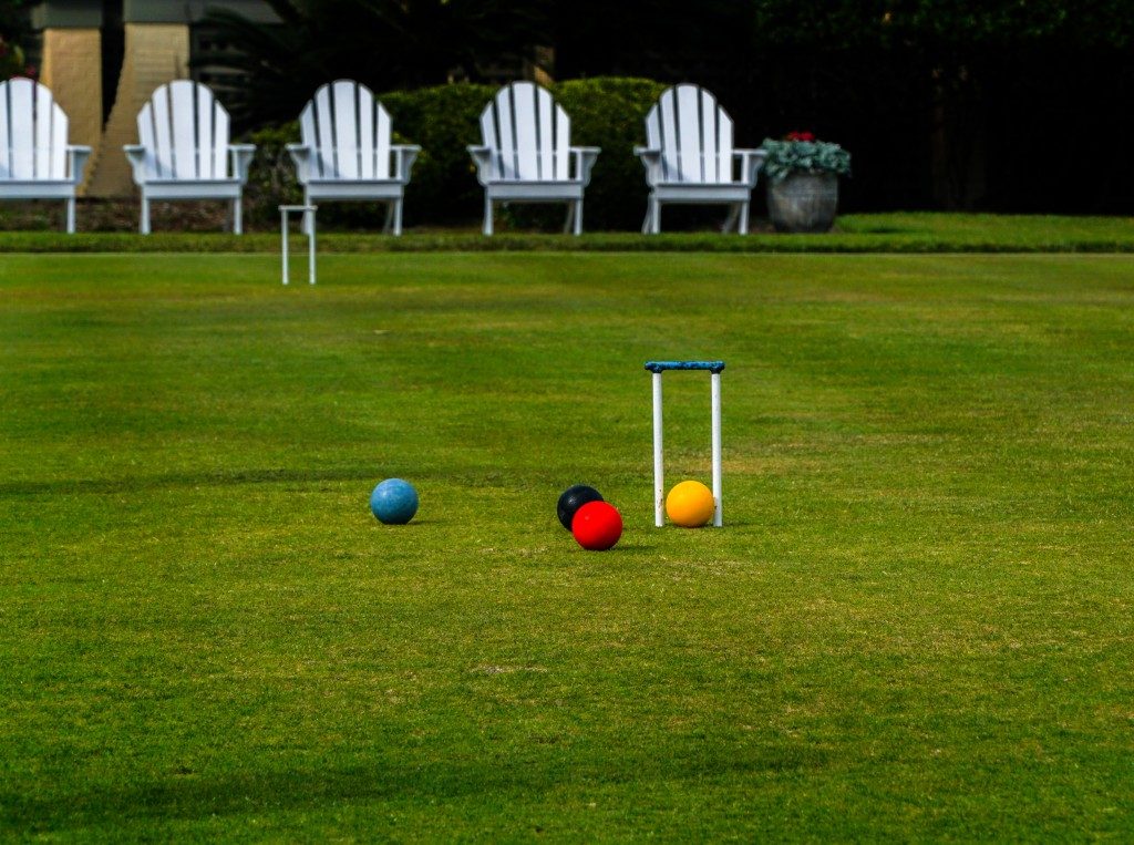 Outdoor games, like Croquet