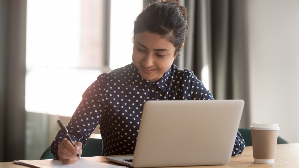 woman writing