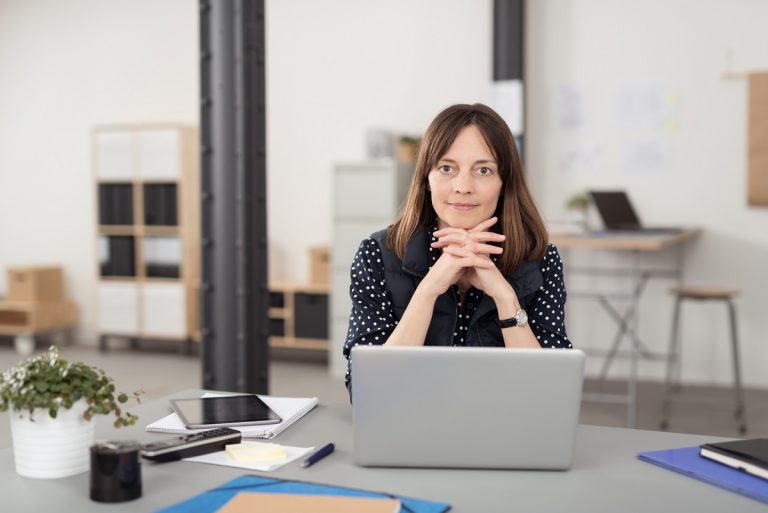 Female with laptop