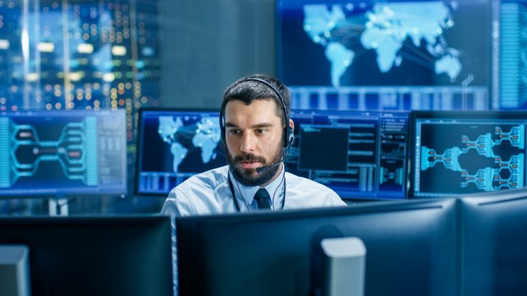 man working at the office