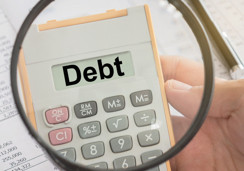 calculating debt concept