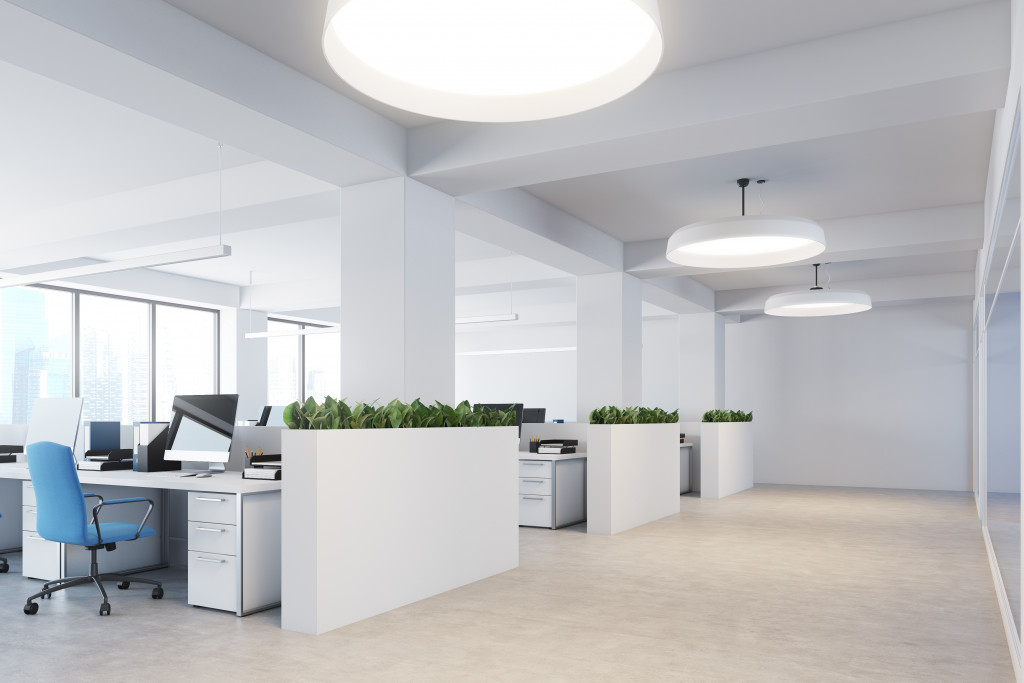 white office interior