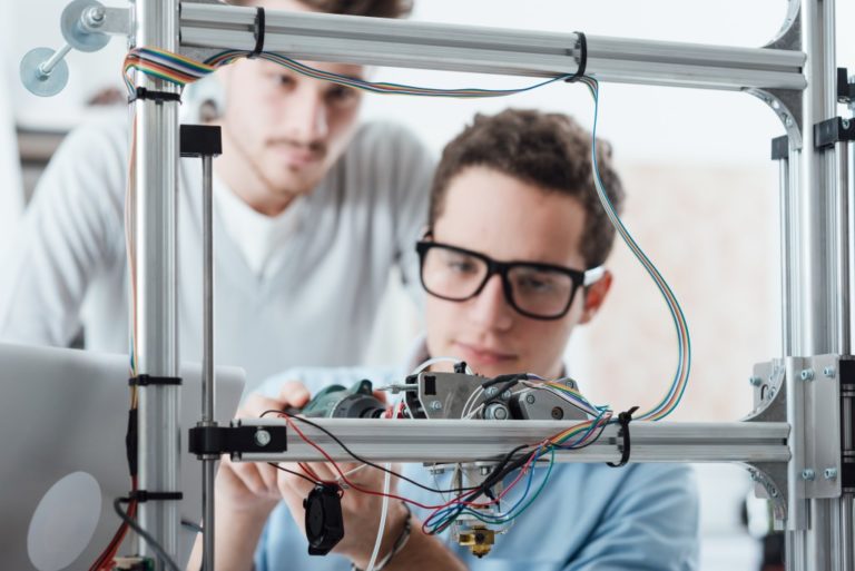 engineer making prototype