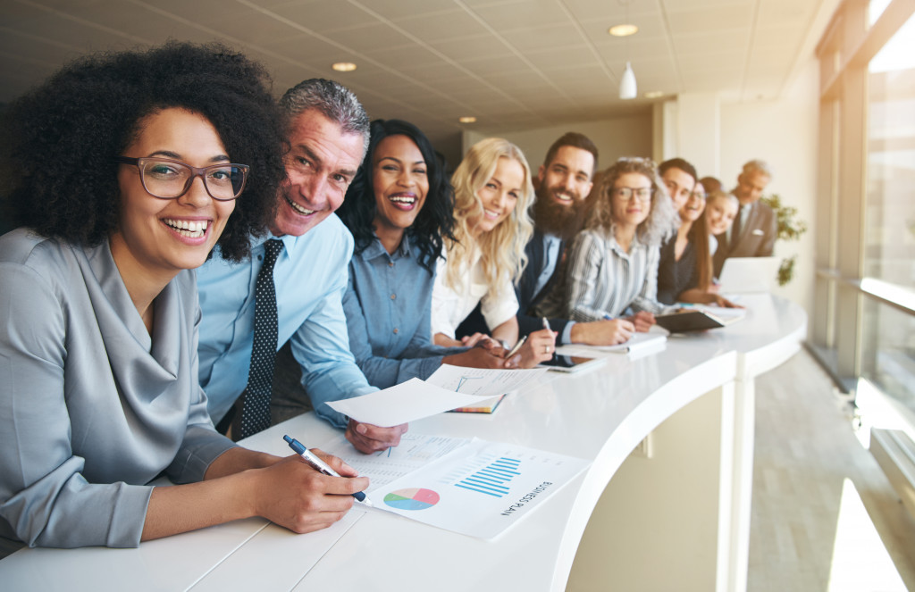 group of people smiling 