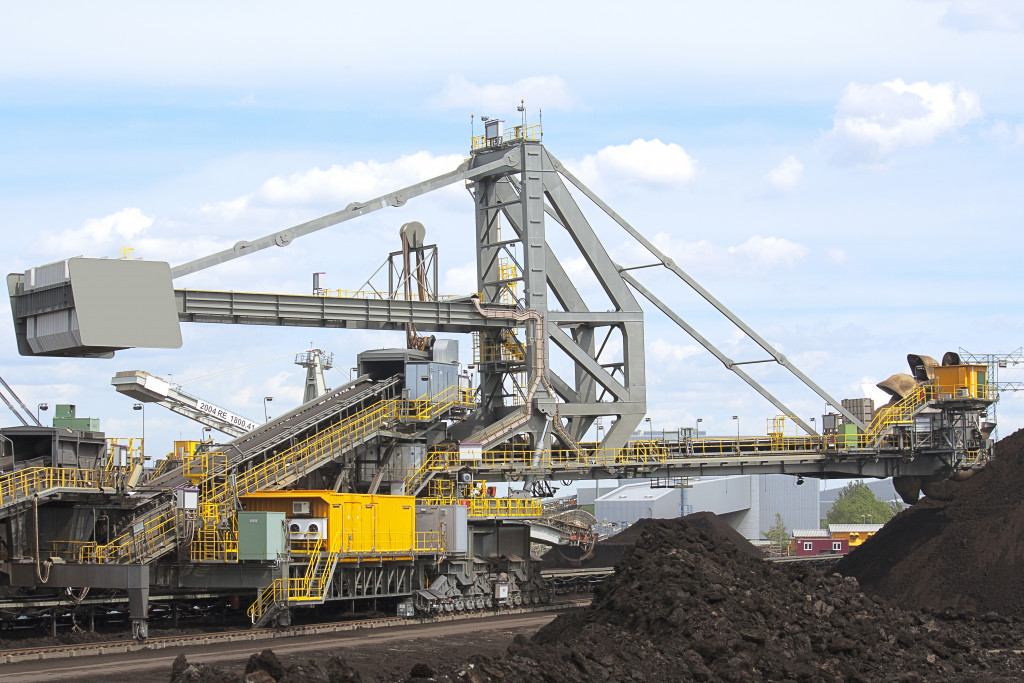 Rotary excavator used for mining operations.