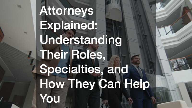 Attorneys Explained Understanding Their Roles, Specialties, and How They Can Help You
