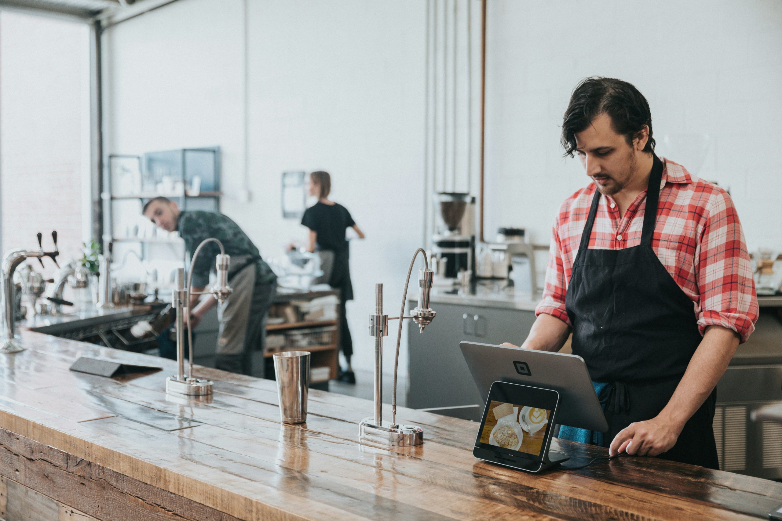 cafe employees working